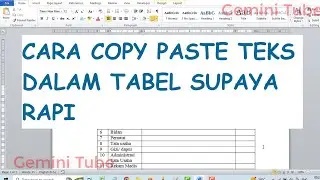 Trik Copy Paste Teks dalam Tabel ke Banyak Cell dengan Rapi