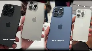 iphone 15 pro all colour comparison #iphone #shortvideo #iphone15promax