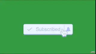 Subscribe Button (Blue w/ notification bell) Green Screen