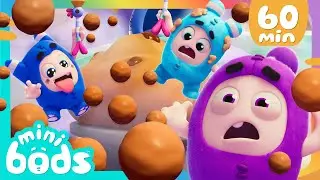 Minibods NEW! 🎂✨ Baby Cupcake Chaos ✨🎂| Baby Oddbods | Minibods Marathon! |  Funny Cartoons for Kids