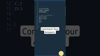 Comment Your Answer #python #pythontutorial #coding #programming #quiz