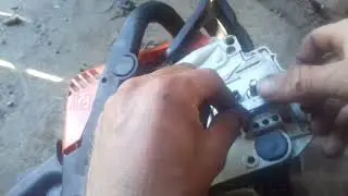 замена натяжителя цепи на бензопиле shtil ms 180