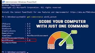 CMD : HOW TO SCORE YOUR COMPUTER WITH JUST ONE COMMAND