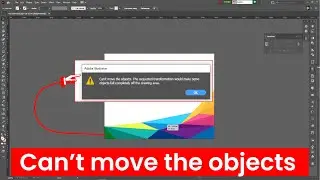 Can't move object in Adobe illustrator | illustrator object not moving