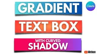 Gradient Text Box with Curved Shadow in Canva