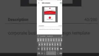 How to submit the business card in Shutterstock on Mobile App