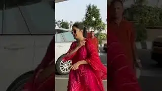 Katrina Kaif Stunning Look In Pink Salwar Kameez At Mumbai Airport || 
