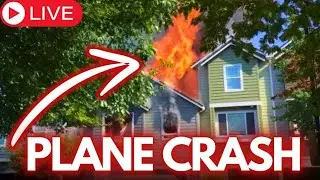 PLANE CRASH. Fairview Oregon. House Fire. LIVE.