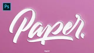 Paper cutout text Effect | Photoshop tutorial