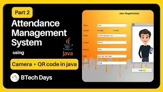 2. Attendance Management System using Camera, QR Code in Java - User Registration (Mysql, Netbeans)