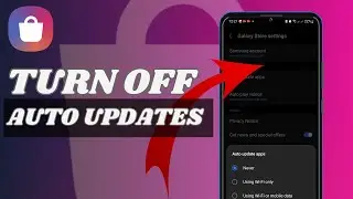 How To Turn Off Auto Updates On Galaxy Store