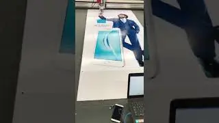 Плоттер X-Plot: Резка по напечатанному на ПВХ.