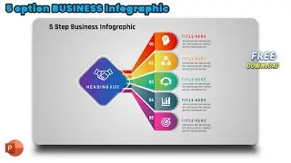 94.Free PowerPoint - 5 Option Business Infographic Template | Design Template | Office 365