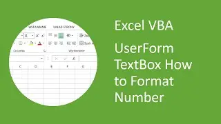 Excel VBA UserForm TextBox - How to format number