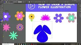 How to draw a Simple flower illustration