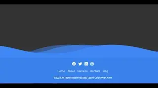 Animated Footer Section Using HTML and CSS