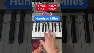 Hundred Miles Piano Tutorial 💯 😍😍😍 #piano #pianotutorial