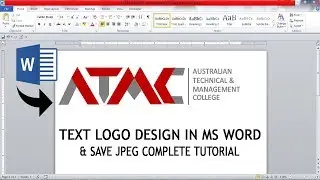 How to make amazing Text logo design in ms word ||| part 3 || save Jpeg ||