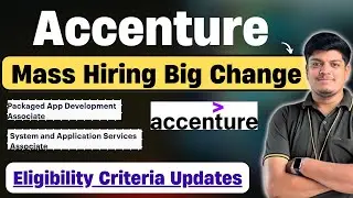 Accenture Mass Hiring Big Change |PADA, SASA Eligibility Criteria Update |Accenture Off Campus Drive