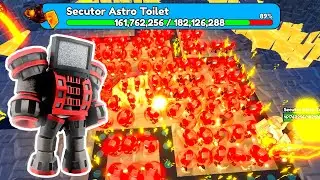 100 TORCH TV MAN vs SECUTOR ASTRO TOILET!! (Toilet Tower Defense)