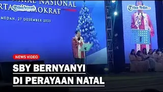 SBY Bernyanyi dalam Perayaan Natal Nasional Partai Demokrat di Medan