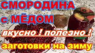 Простой вкусный рецепт смороды с мёдом без варки !  ВКУСНО ! БЫСТРО ! ПОЛЕЗНО ! Заготовки на ЗИМУ