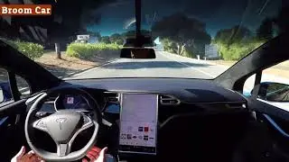 2018 Tesla Model X Autopilot Test Drive - Amazing SelfDriving Car - Broom Car