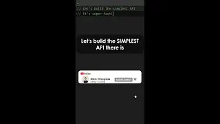 How to create the simplest API there is! 