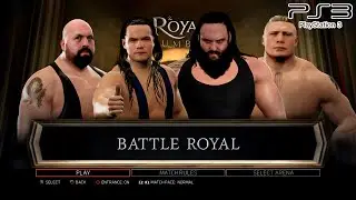 WWE 2K17 PS3 - Bo Dallas VS Braun Strowman VS Big Show VS Brock Lesnar - 4-Man Battle Royal KO Match