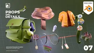 07. PROPS MODELING / 3D Character Modeling #blender3d #animation