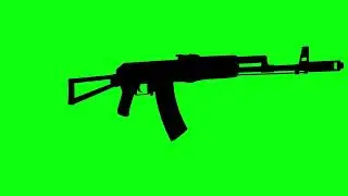AK 47 3D Footage Green Screen Effect
