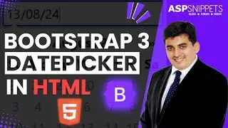 Implement Bootstrap 3 DatePicker in HTML
