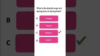 Quiz: What is the default scope of a spring bean in Spring Boot | Interview Q&A 