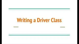 What is a "Driver" Class in Java?