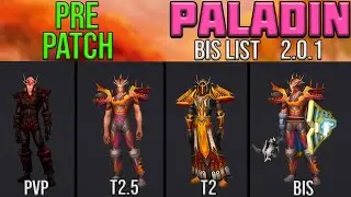 Pre Patch TBC Prot Paladin BIS Gear List