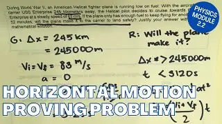 HORIZONTAL MOTION | Problem Solving: Part 2