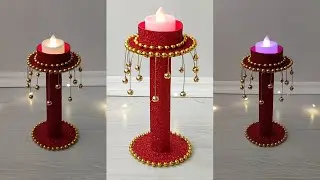 DIY Candle Holder Craft Idea | Tealight Holder from foam sheet | Home decoration idea