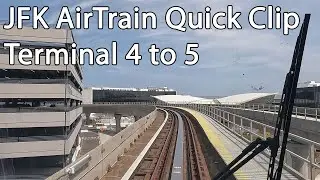 Riding JFK AirTrain from Terminal 4 to Terminal 5 - Quick Clip