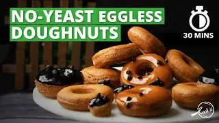 No-Yeast Eggless Doughnuts Recipe | Eggless Doughnuts Recipe | Fluffy & Easy Doughnuts | Cookd