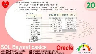 Oracle SQL Practical question with answer | Consolidate two rows as single row