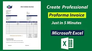 How to Make a Professional Invoice in Excel | Proforma Invoice