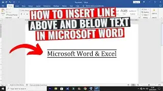 How to insert line above and below text in microsoft word
