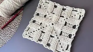 IT'S WORTH KNITTING! 🔥Chic square crochet motif for plaid pillows bedspreads🔥Crochet