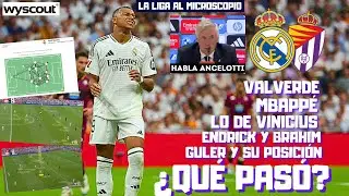 MBAPPÉ, GULER, ENDRICK, BRAHIM, VALVERDE, VINICIUS...HABLA ANCELOTTI. REAL MADRID VALLADOLID WYSCOUT