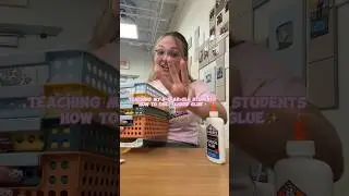 Teaching my 5-year-old students how to use ✨liquid glue✨ 