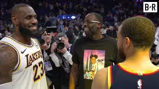 LeBron James Talks With Steph Curry & Draymond Green After Lakers Win vs. Warriors