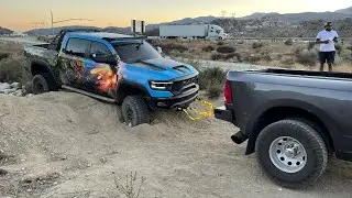 RAM TRX STUCK IN A DITCH! *WRONG TURN OFF COURSE*