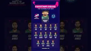 Pakistan Announce Their Squad for the ICC Men’s 