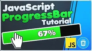 JavaScript Progress Bar Tutorial | Loading animation progress bar [JS / CSS]