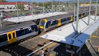 2 Auckland EMU trains coupling up